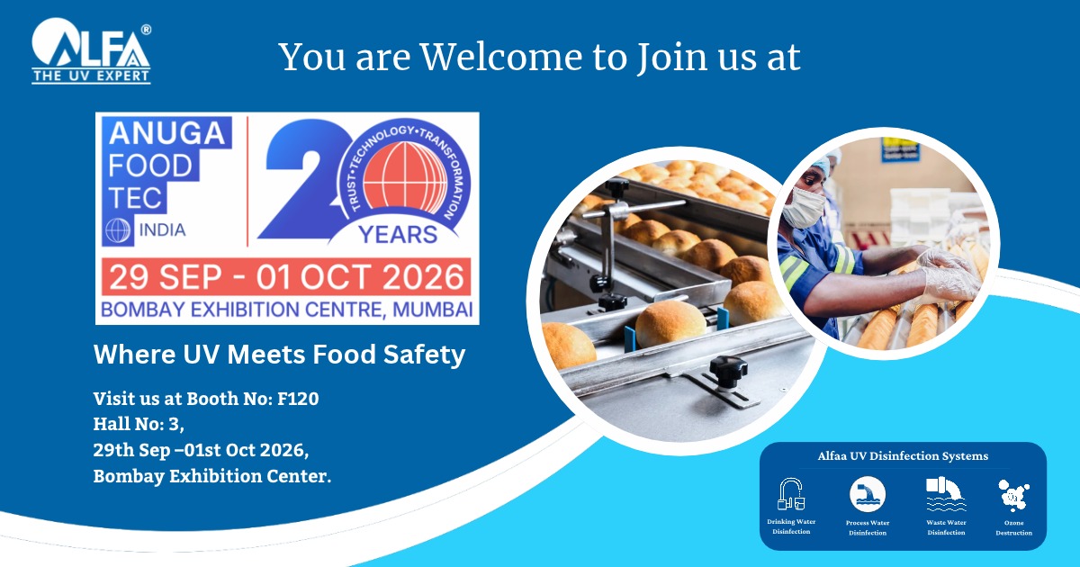 Alfaa UV at Anuga Food Tec India 2026: Where UV Meets Food Safety