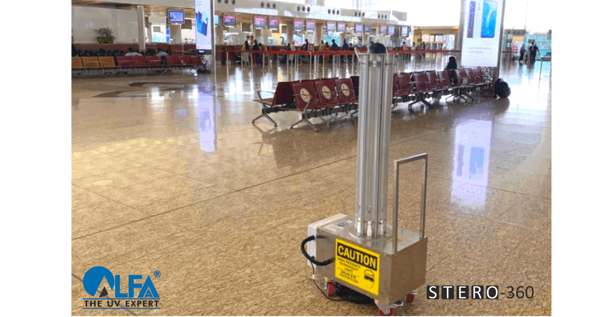 Airport Disinfection Made Easier With STERO 360 Mobile UV Sanitizer