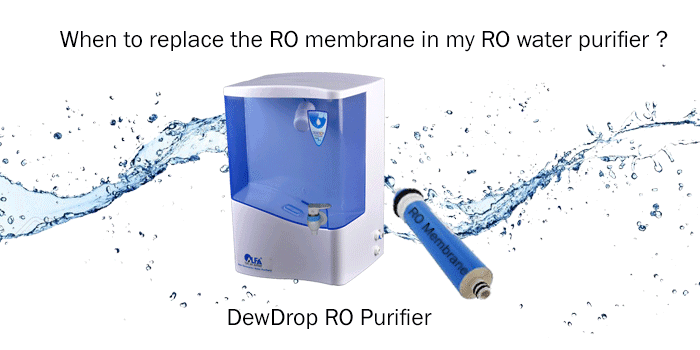 When to replace RO (Reverse Osmosis) membrane in my RO water purifier ?