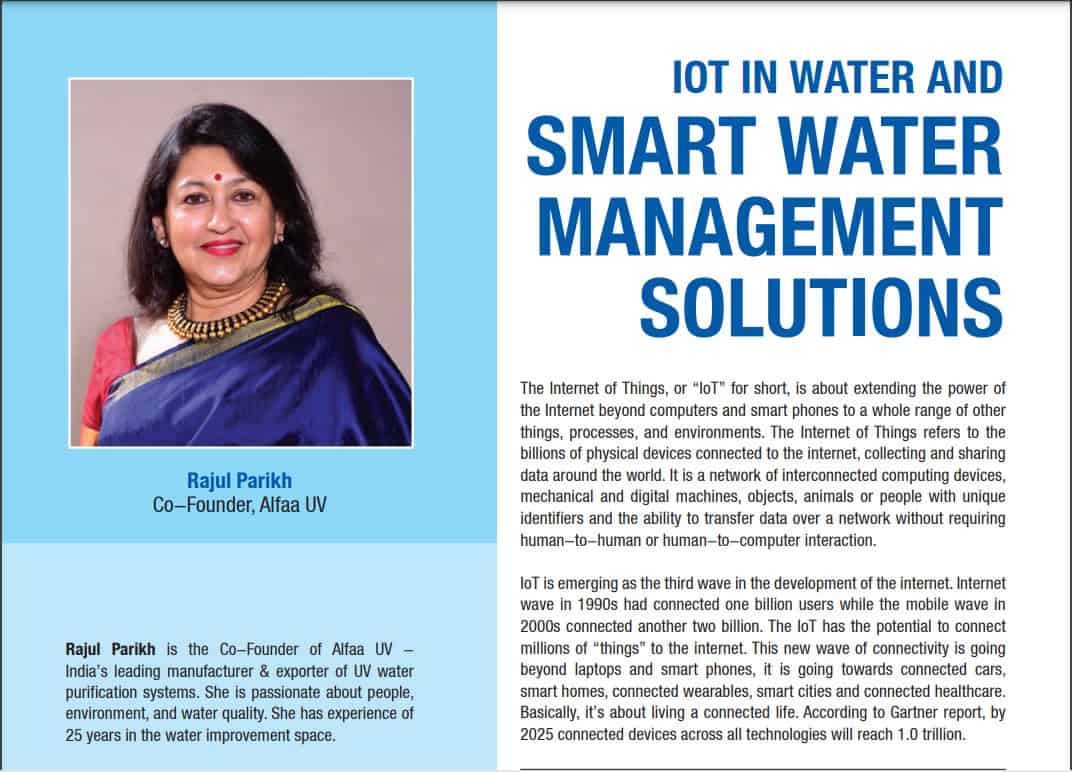 IoT IN WATER AND SMART WATER MANAGEMENT SOLUTIONS