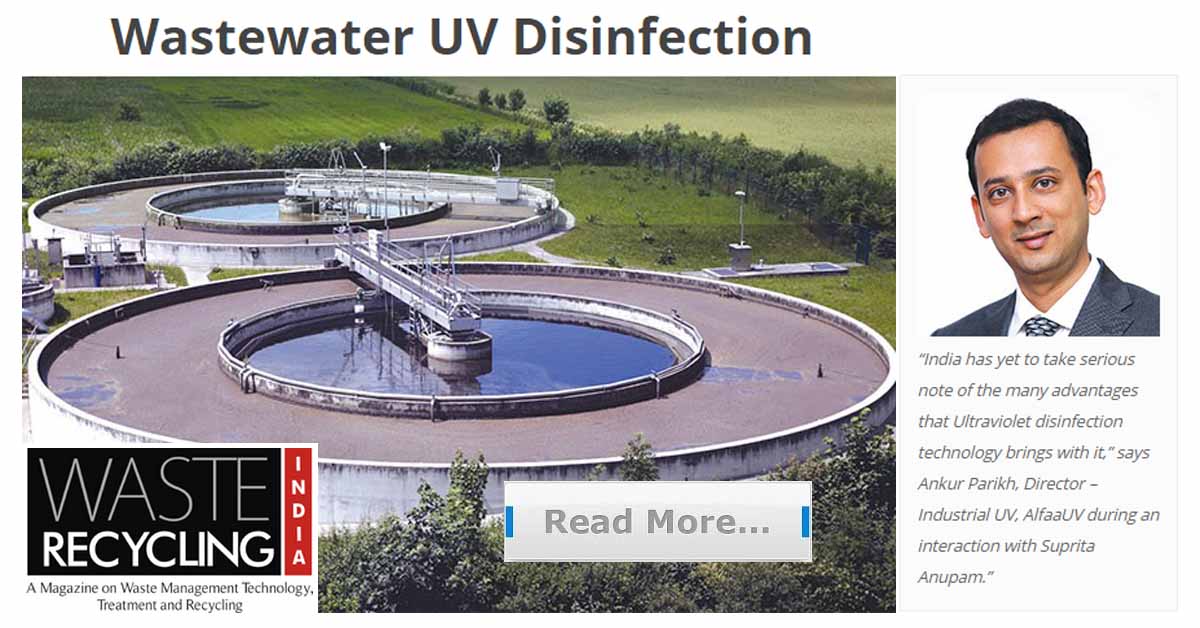 Waste Water Disinfection UV Technology- Waste Recycle India