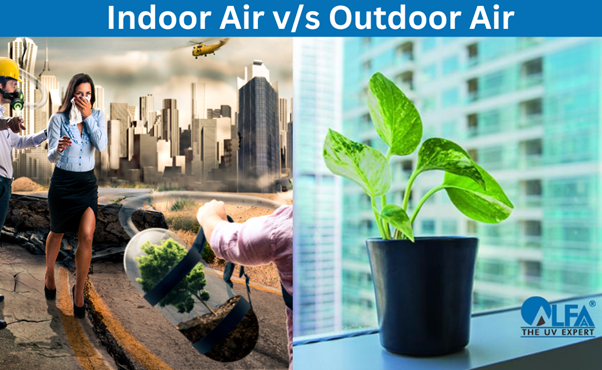 How does indoor air quality differ from outdoor air quality?